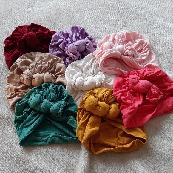 Lot of 8 Baby Bow Hats - Picture 1 of 2